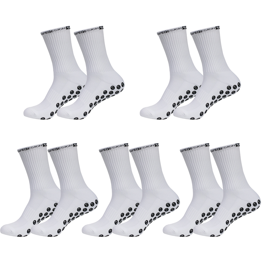 Badminton Grip - 5 Pairs Anti-slip Football Socks Men