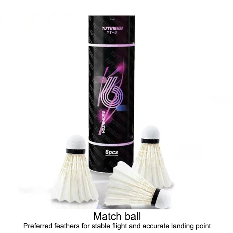 Feather Shuttlecock - 3/6Pcs White Goose Feather Badminton Balls