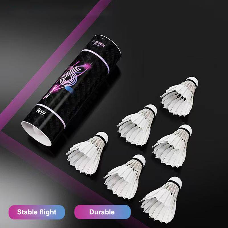 Feather Shuttlecock - 3/6Pcs Badminton Balls Shuttlecock White Goose