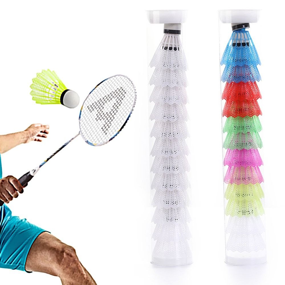 Feather Shuttlecock - 6/12PCS Windproof Badminton Multi-color Foam Ball