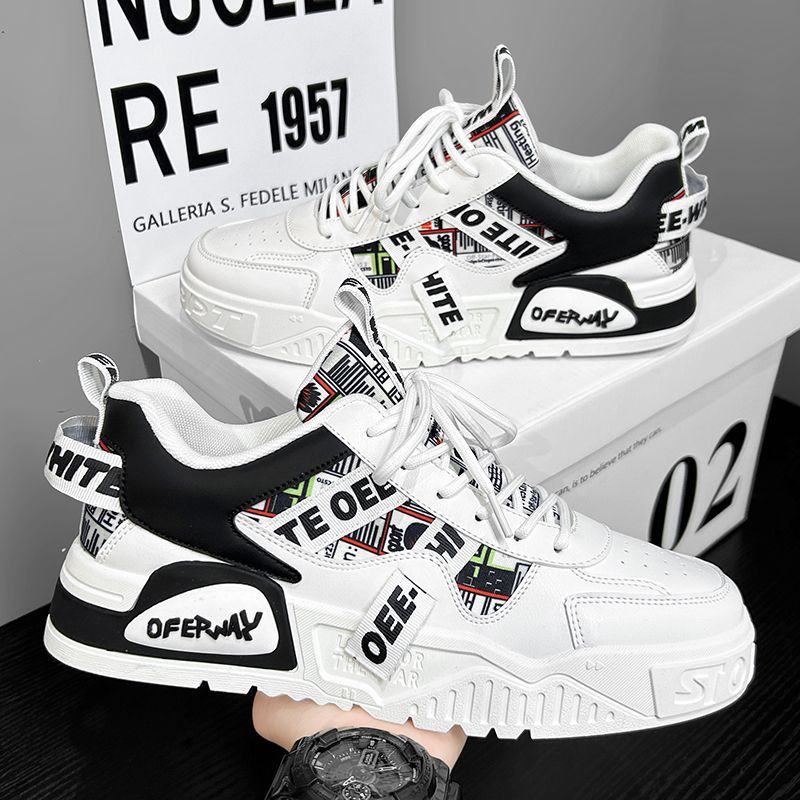 Badminton Shoes Men - Casual Fashion Leather Sneakers New Skateboard