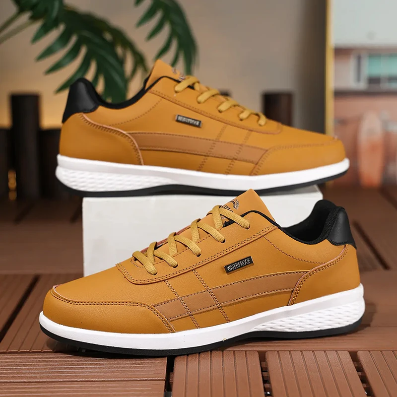 Leather PU Men's Shoes Sneaker - đánh giá và giá Badminton Shoes Men