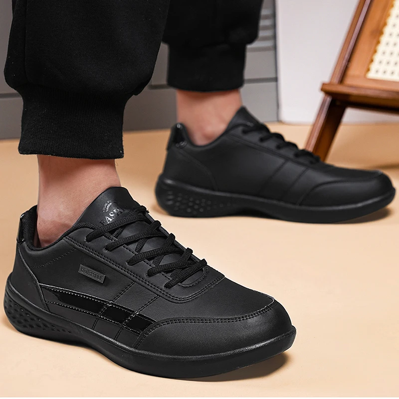 Leather PU Men's Shoes Sneaker - đánh giá và giá Badminton Shoes Men