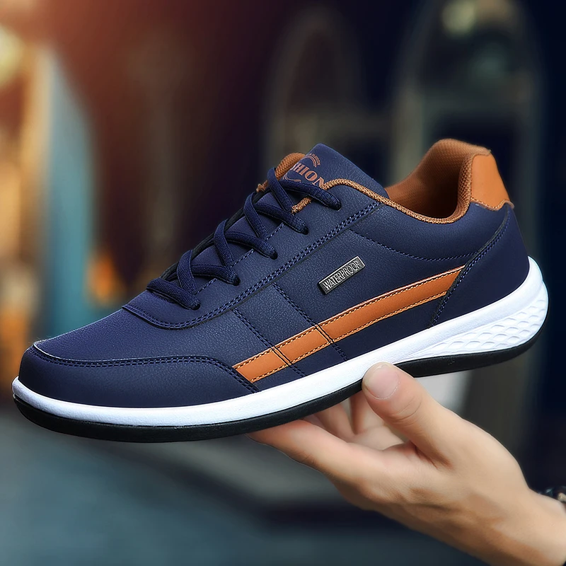 Leather PU Men's Shoes Sneaker - đánh giá và giá Badminton Shoes Men