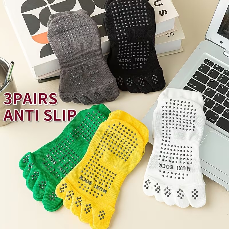 Men's 3-Pair Toe Socks Anti-Sl - đánh giá và giá Sports Grip