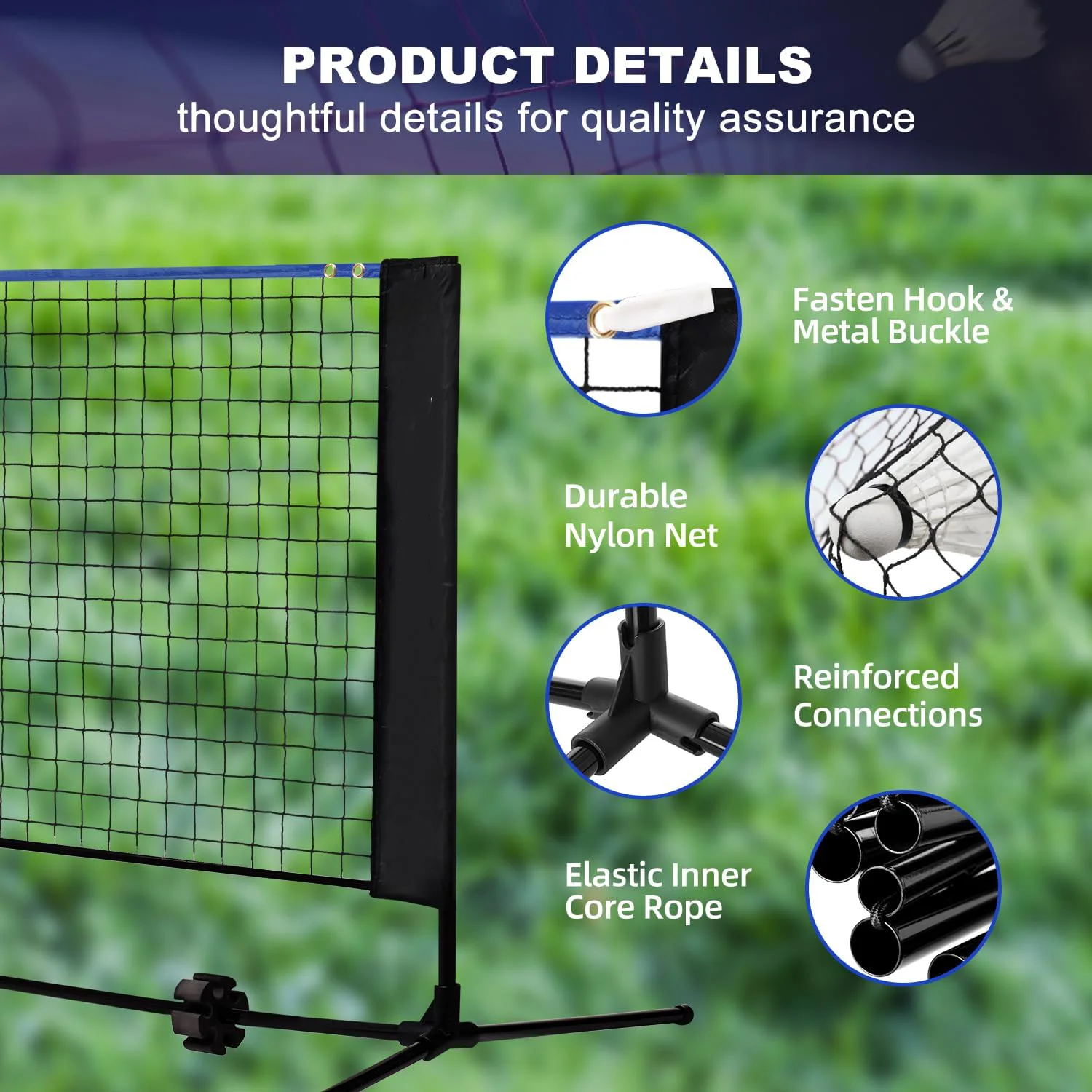 Height Steel 10FT Multi Sport  - đánh giá và giá Badminton Net