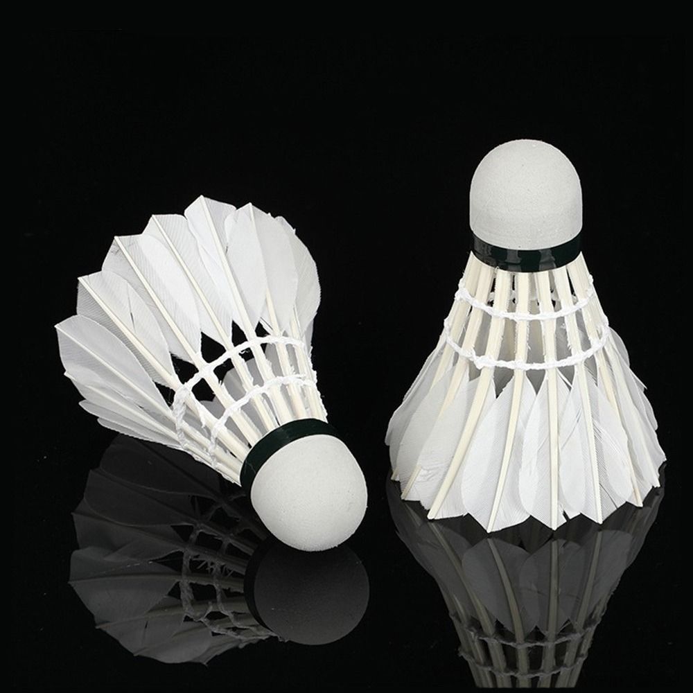3/6/12Pcs New White Badminton  - đánh giá và giá Feather Shuttlecock