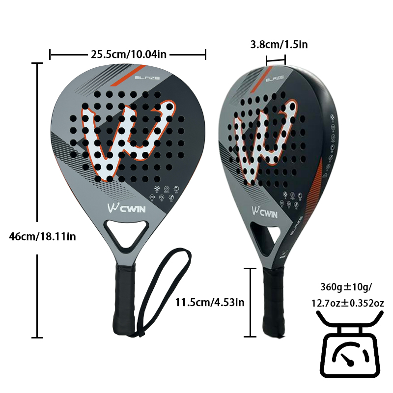 CWIN BLAZE Padel Racket 3K Wov - đánh giá và giá Badminton Racket Carbon