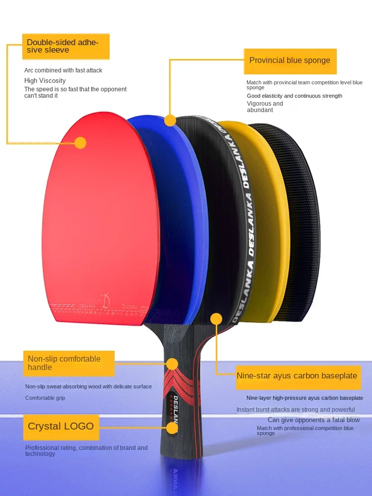 Table Tennis Racket Profession - đánh giá và giá Badminton Racket Carbon