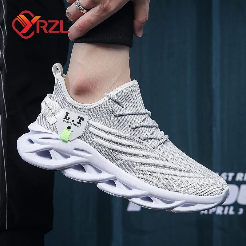 YRZL Men Sports Running Black  - đánh giá và giá Badminton Shoes